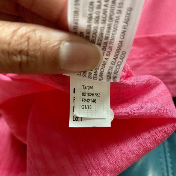 Ava & Viv Comfy Top Tie Front or Back Coral Pink  size 1X - Picture 9 of 10